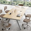 Famapy Heavy-Duty Industrial Office Desk,Modern Meeting Desk,Collaboration Desk with Metal Legs,for 8-10 People - 3 of 4