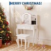 Kids Vanity with Mirror, Toddler Vanity Table and Chair Set, Girls Makeup Playset,Gift for Kids - 4 of 4