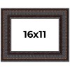 PosterPalooza | 3.5" Wide Ornate Brown Picture Frame - UV Acrylic, Backing Board, Hanging Hardware Included - 2 of 4