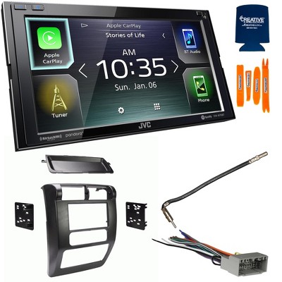 JVC KW-M75BT 6.8" CarPlay/Android Auto Receiver Bundle for Wrangler 03-06