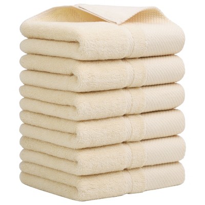 White Classic Luxury 100% Cotton Hand Towels Set Of 6 - 16x30 Beige :  Target