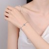HONGGE Moissanite Bracelet 925 Sterling Silver Adjustable Chain - 4 of 4