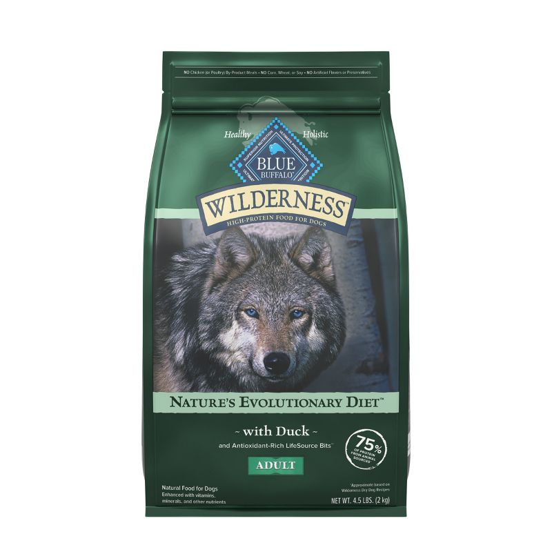 Blue Buffalo Wilderness Adult Dry Dog Food with Duck &#38; Chicken Flavor - 4.5lbs, 1 of 11