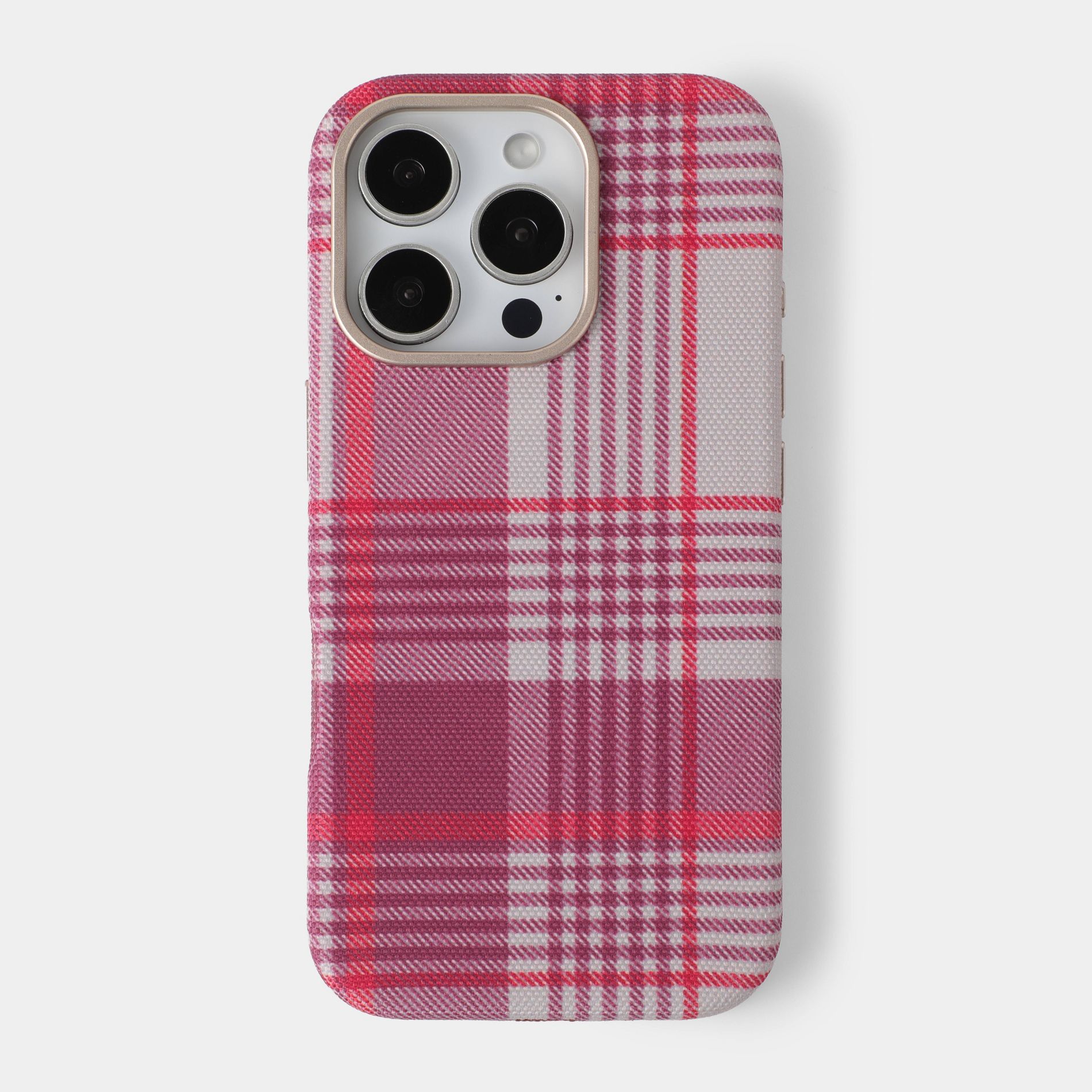 iPhone 16 Pro Plaid Phone Case - heyday™ Cranberry Fizz