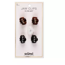 scunci No Slip Grip Octopus Jaw Clips - 5ct