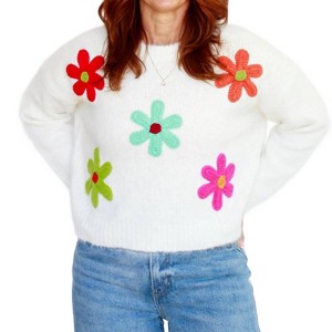 Women's Daisy Embroidered Sweater - PINCH - 1 of 2