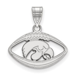 Black Bow Jewelry Sterling Silver Iowa Hawkeyes NCAA Pendant - 1 of 3