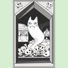 Girl's Design By Humans Ghost cat the Keeper of the Crypt By runcatrun T-Shirt - 2 of 2