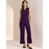 Allegra K Women's Sleeveless V Neck High Waist Wide Leg Jumpsuit - 2 of 4