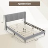 Infans Queen Bed Frame Modern Platform Bed with Linen Upholstered Wingback Headboard - 2 of 4