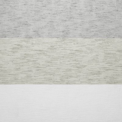 Dove Gray Light Filtering Striped Linen Look Curtain Panels, 54"x84"