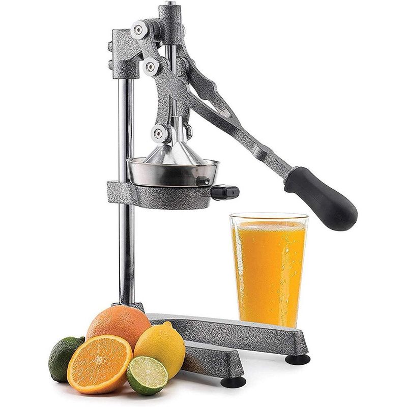 Vollum Manual Fruit Juicer - Commercial Grade, Stainless Steel and Cast Iron - Non-skid Suction Cup Base - 18.5" - Gray, 1 of 7