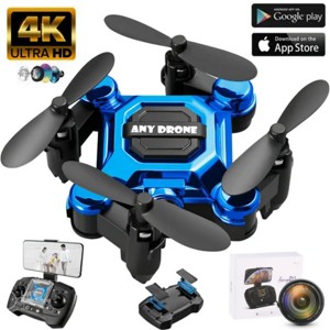 TopComfy Baby and Toddler Learning Toys Mini Foldable Drone Portable Design Clear Shooting Performance Ideal for Kids, Blue, 7.87"*5.51"*2.76" - 1 of 4