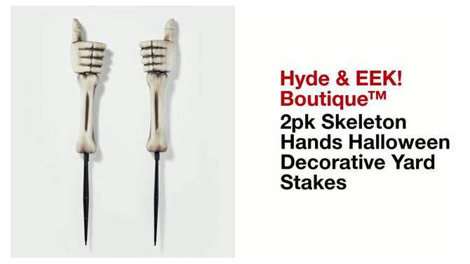 2pk Skeleton Hands Halloween Decorative Yard Stakes - Hyde &#38; EEK! Boutique&#8482;, 2 of 5, play video