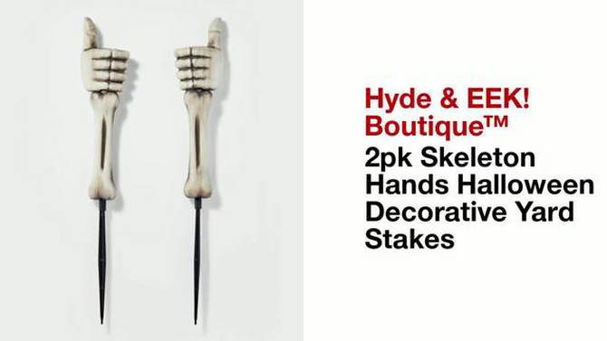 2pk Skeleton Hands Halloween Decorative Yard Stakes - Hyde &#38; EEK! Boutique&#8482;, 2 of 5, play video