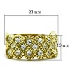 Slickblue Women's Stainless Steel Ring, IP Gold Finish with Clear Synthetic Crystal and Pave Accents, Size 5-10 - 2 of 4