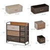 FONTOI Storage Cube Dresser with 5 Drawers, Bedroom Organizer Unit, Shelf Tower with Bins for Living Room, Closets, Brown, 11.5"*31"*31.5" - 3 of 4