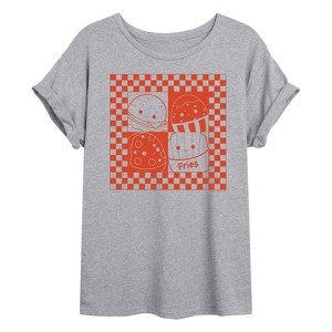 Women's - Squishmallows - Fast Food Oversized Graphic T-Shirt - 1 of 4