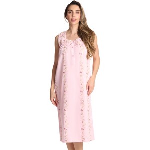 Dreamcrest Sleeveless Woven Nightgown with Floral Embroidery - Cute PJ Sleepwear - 1 of 3