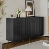 59.8" Modern Sideboard Buffet Cabinet with Adjustable Shelves, 4 Door Storage Console for Dining Room Entryway-3irtyhousy - 3 of 4