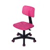 HomeRoots Hot Pink and Black Adjustable Height Swivel Rolling Office Chair - 4 of 4