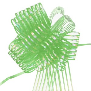 Unique Bargains Bright Metallic Gift Wrapping Large Pull Bow Ribbon for Wedding 5 Pcs - 1 of 4