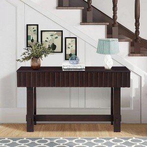 Hrinhom 52"W Mid Century Console Table,Sofa Table with Storage Drawers,Entryway Table - 1 of 4