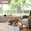 Gulches Cat Scratcher, Cardboard Lounge Bed, Bone Shape Design, Recyclable Corrugated Scratching Pad, Stable Furniture Protector, Reversible, Grey - 2 of 4