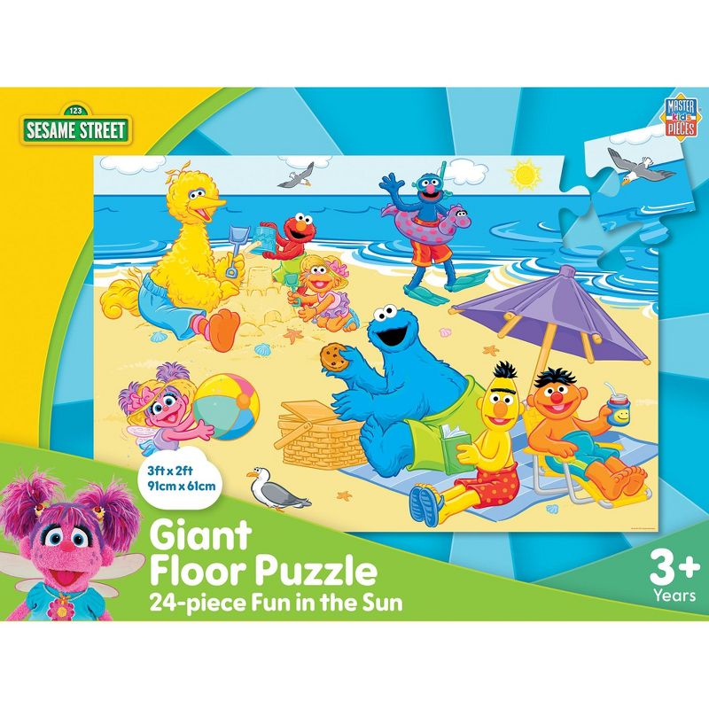 MasterPieces Sesame Street - Fun in The Sun 24 Piece Floor Jigsaw Puzzle for Kids, 1 of 6
