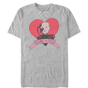 Men's Star Trek: The Next Generation Valentine's Cartoon Borg Picard Heart Resistance Is Futile T-Shirt - 1 of 4