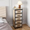 Living Room Organizer with Metal Legs, 5 Drawer Pantry Cabinet, Handmade Slim Storage Unit for Living Room, Bedroom - 4 of 4