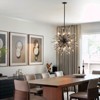 LLHZSY 8/12-Light Modern Black Sputnik Pendant Starburst Firework Crystal Chandelier - W26.77"/31.49" - 2 of 4