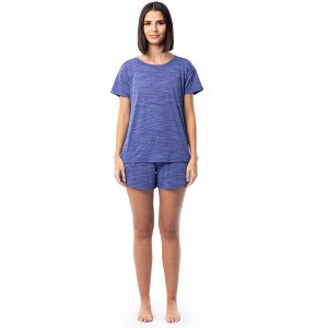 Fruit of the Loom Women's Breathable Pajama Short Sleeve T-shirt and Short Set, Sizes S-4X - 1 of 4
