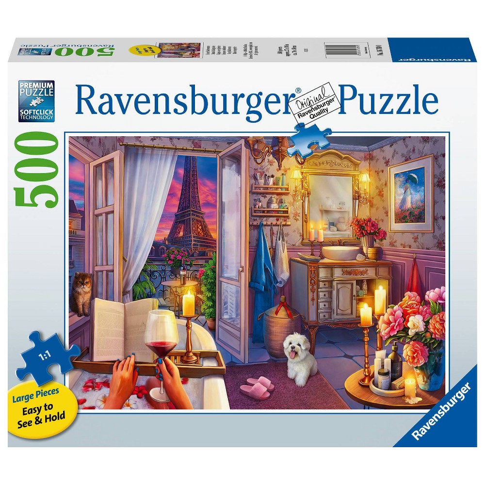 Ravensburger Cozy Bathroom Large Format Jigsaw Puzzle - 500pc