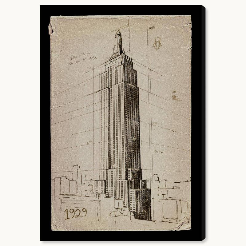 Wynwood Studio 20&#34;x30&#34; Empire State Building Wall Art, 1 of 4