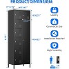 AOBABO 8 Doors Metal Lockers for Employees School Office Gym Home Storage, 15.75" D x 23.62" W x 72" H,Assembly Required - 3 of 4