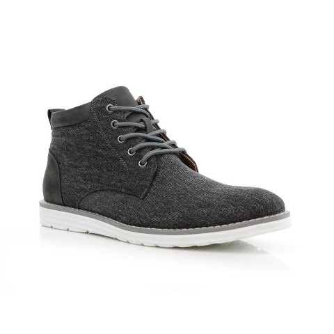 Polar Fox Mens DUSTIN MPX506063 Mid-Top Casual Chukka Sneaker Boots, in Denim Grey, Size 9.5