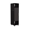 Chery Life 63" Tall Wardrove One-Door Cabinet with Mirror, Three Shelves, Casters and Hanging Rod, Armoire, Bedroom Clothes Storage - 2 of 4