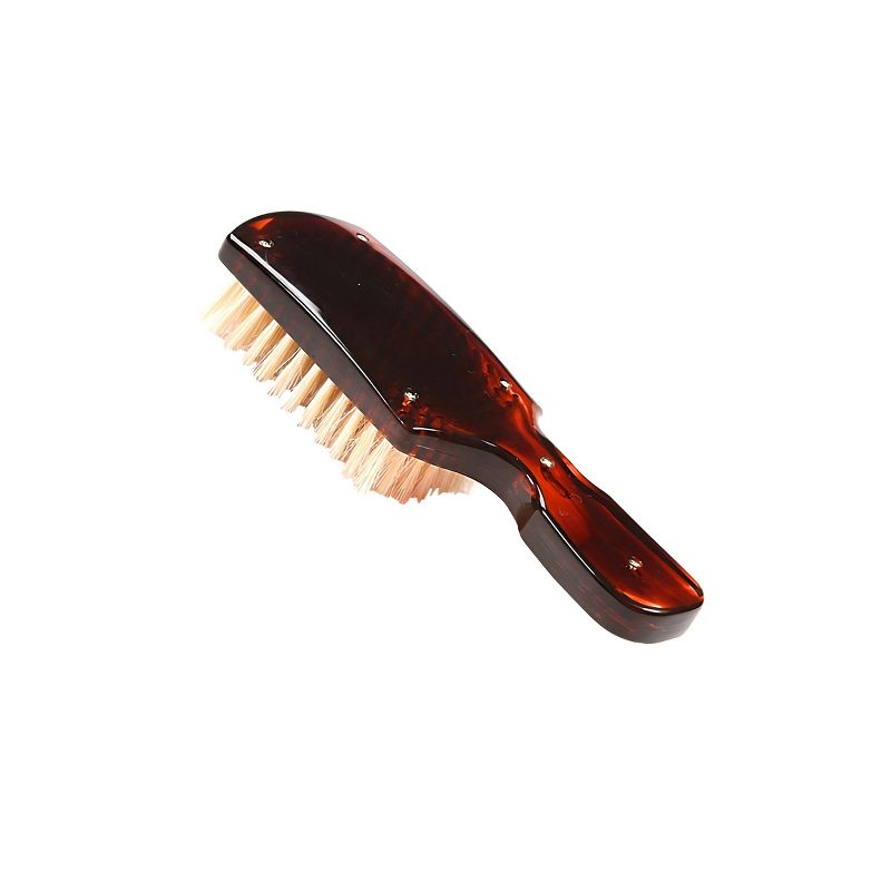 Bass Brushes Imperial Collection - Men's Hair Brush Wave Brush 100% Pure Natural Boar Bristle Medium Firm High Polish Acrylic Handle Tortoise Shell, 4 of 6