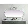 Elegant Lighting Metal Frame Oval Mirror 30x72 Inch in Black - 4 of 4