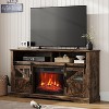 Electric Fireplace TV Stand for 65TV,Farmhouse Entertainment Center with Storage Cabinets,Modern Media Console Table with Sliding Barn Doors - 2 of 4