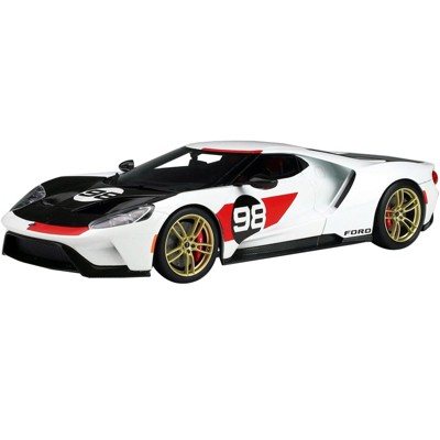 2021 Ford GT #98 White with Black Hood "1966 Daytona 24 Hours" Heritage Edition 1/18 Model Car by GT Spirit for ACME