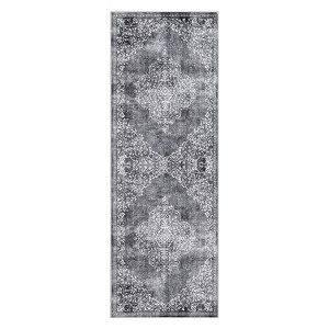 Vintage Floral Pattern Area Rug Machine Washable, for Living Room, Non Slip Rugs for Bedroom, Carpet for Office Dining Room - 1 of 4