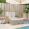 Patio Sofa with Cushions 2-Seater  Poly Rattan vidaXL - 3 of 4