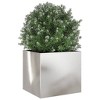vidaXL Solid Fir Wood Planter with Trellis - Brown Rectangular Outdoor Flower Box for Garden, Patio, Terrace - 4 of 4