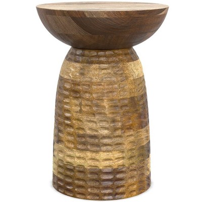 Willis Wooden Accent Table Natural - WyndenHall: Mid-Century Modern, Mango Wood, Scratch-Resistant