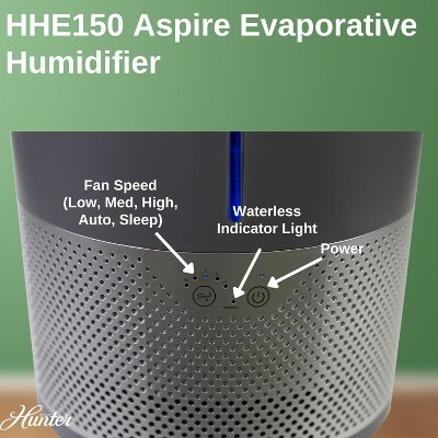 Aqua and Silver 4.8L Evaporative Humidifier with PermaWick Filter