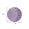 Purple Eggplant And Lavender Abstract Washable Indoor Outdoor Area Rug - 3 of 4