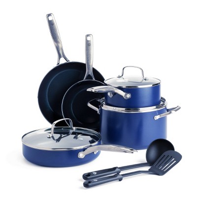 Photo 1 of Blue Diamond 10pc Cookware Set Blue