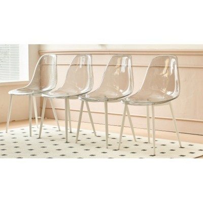 Modern 4-Pack: Metal and Plastic Dining Chairs